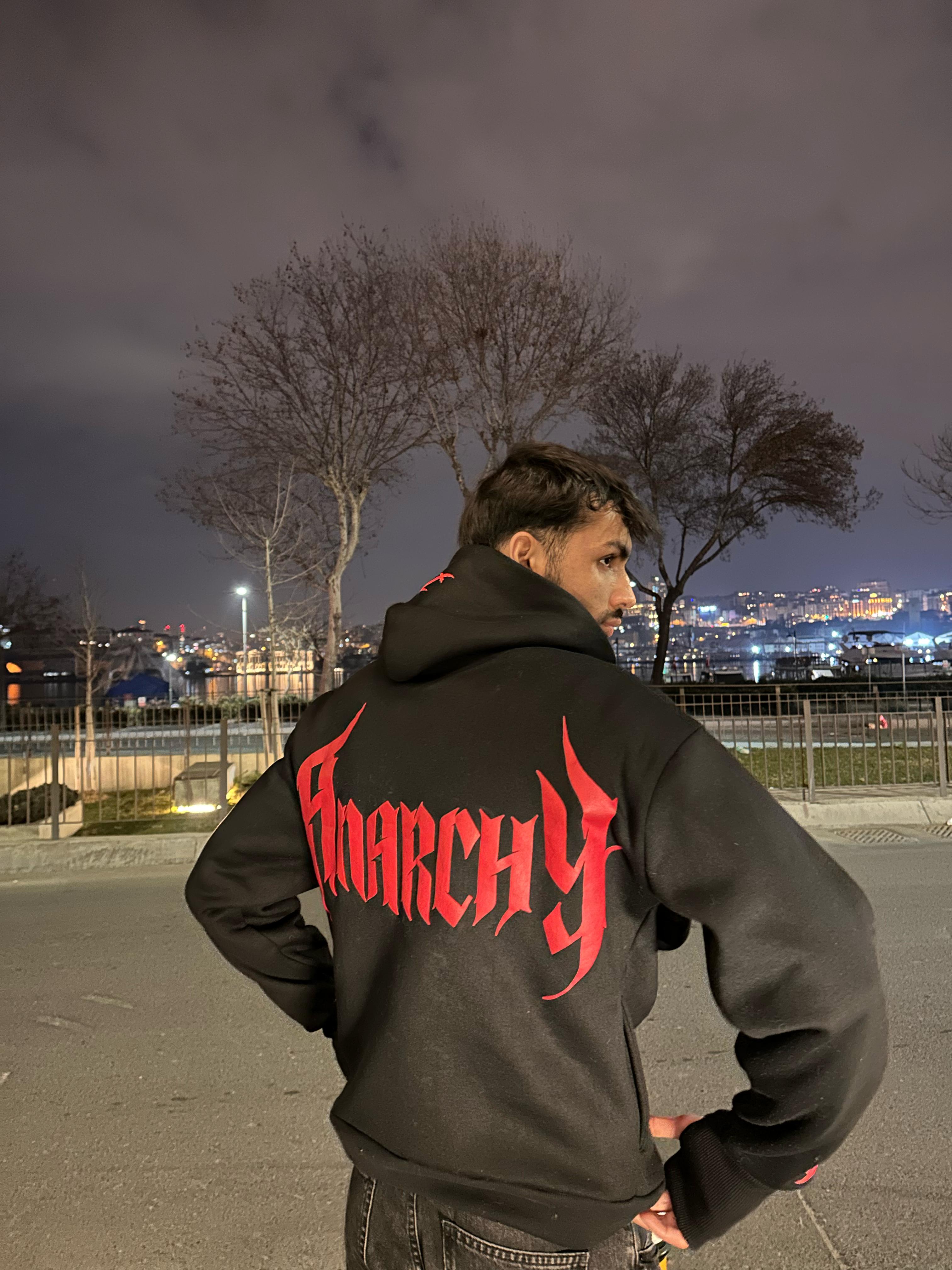 Crimson Black Hoodie