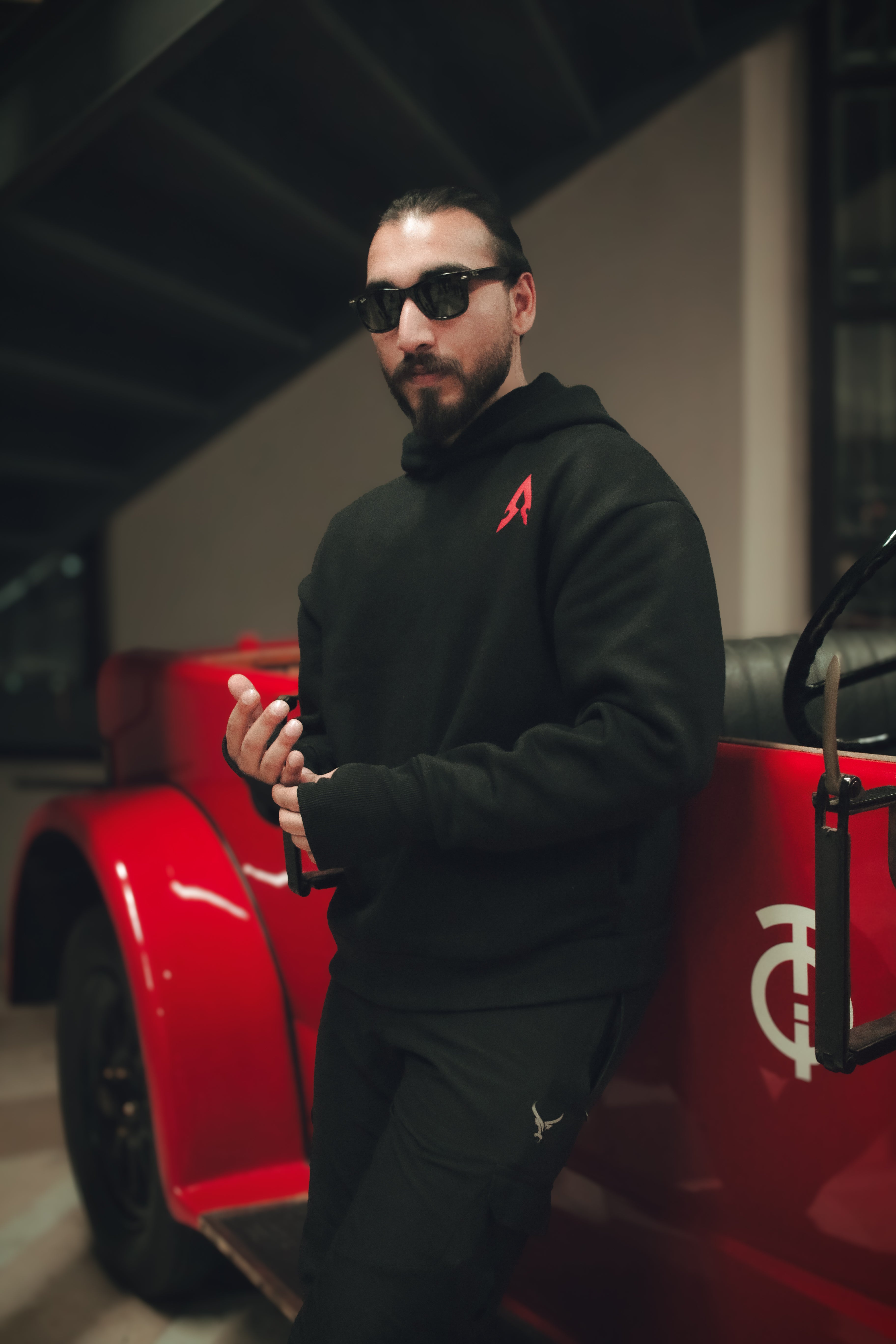 Crimson Black Hoodie