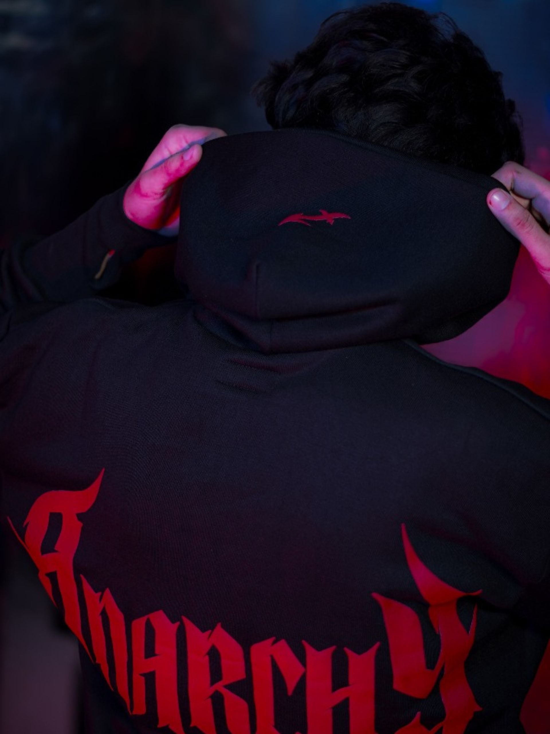 Crimson Black Hoodie