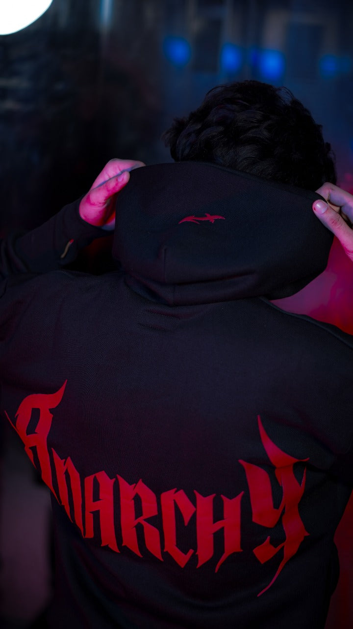 Crimson Black Hoodie